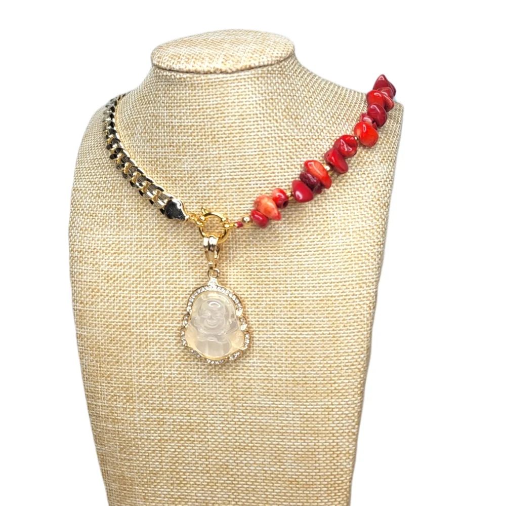 Handmade jewelry,  budda necklace. - Picture 2 of 11